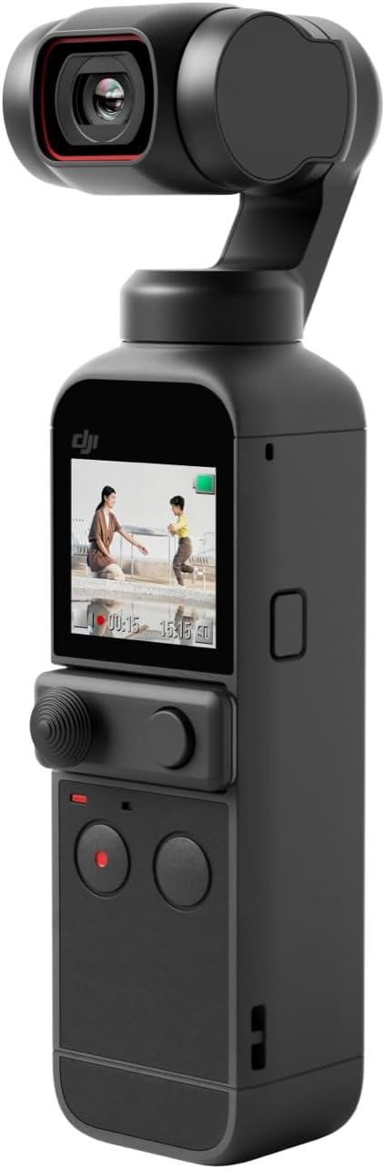 DJI Pocket 2 - Handheld 3-Axis Gimbal Stabilizer with 4K Camera, 1/1.7” CMOS, 64MP Photo, Pocket-Sized, ActiveTrack 3.0, Glamour Effects, for Android and iPhone,