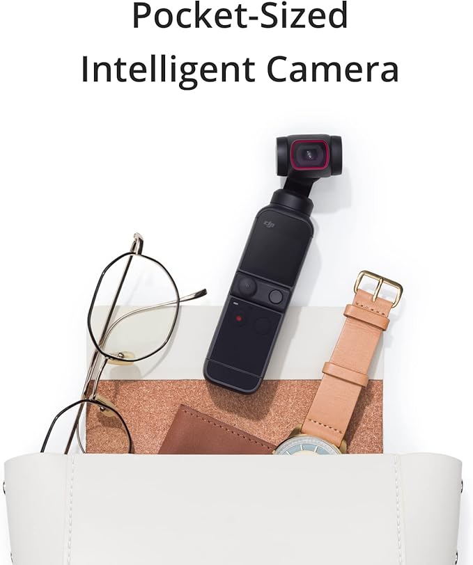 DJI Pocket 2 - Handheld 3-Axis Gimbal Stabilizer with 4K Camera, 1/1.7” CMOS, 64MP Photo, Pocket-Sized, ActiveTrack 3.0, Glamour Effects, for Android and iPhone,